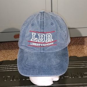 LBR liberty region BBYO leather strapback hat